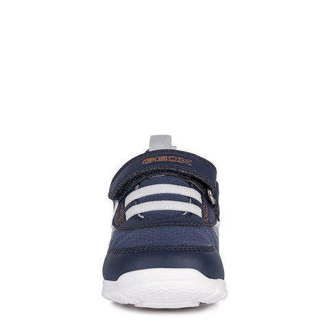 Geox B RUNNER B. B - MESH+GEOBUCK NAVY/ORANGE