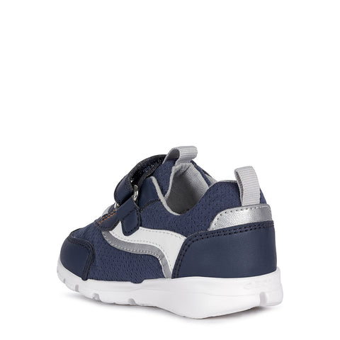 Geox B RUNNER B. B - MESH+GEOBUCK NAVY/ORANGE