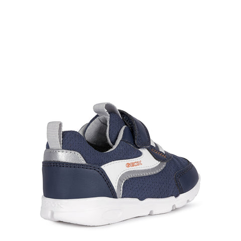 Geox B RUNNER B. B - MESH+GEOBUCK NAVY/ORANGE