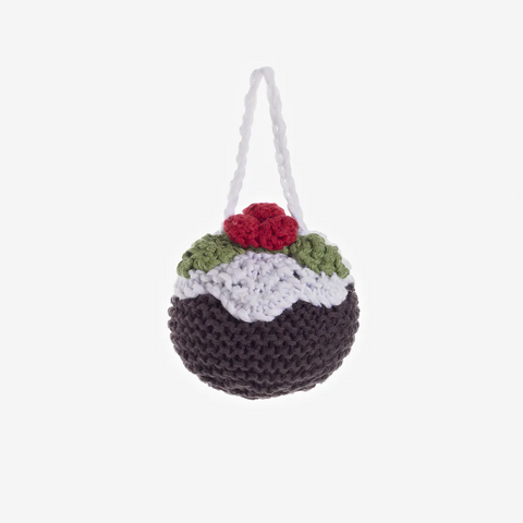 Pebblechild Knitted Christmas Decoration Pudding