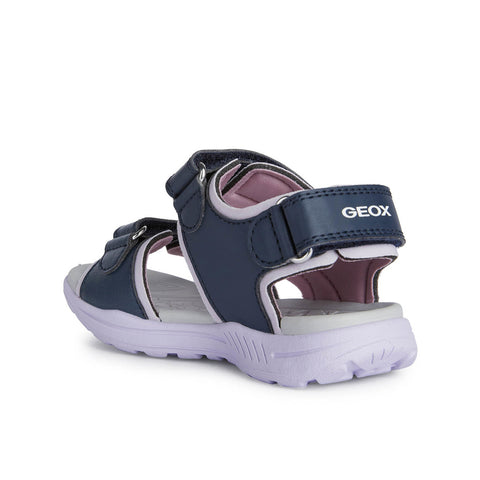Geox J Vaniett Girl Navy/Lilac Sandals