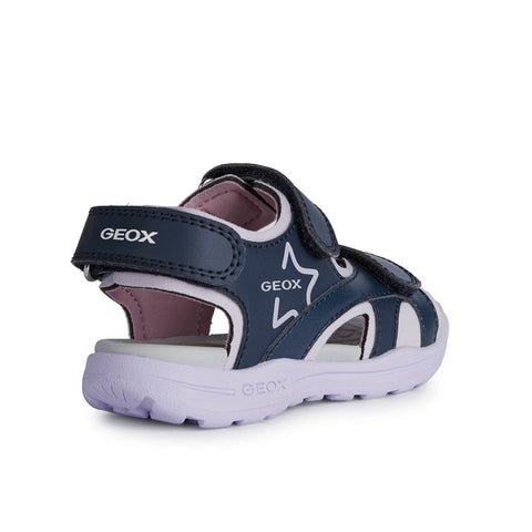 Geox J Vaniett Girl Navy/Lilac Sandals