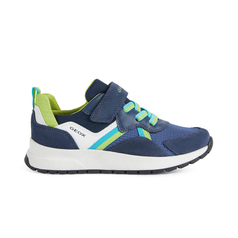 Geox J Briezee Boy Navy/Lime Trainers