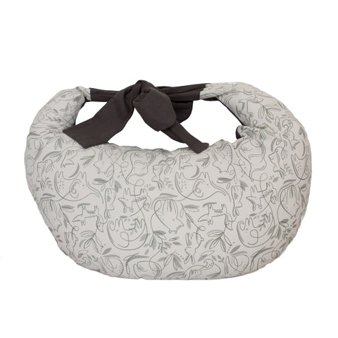 Hippychick Feeding Pillow - Animal Friends Grey