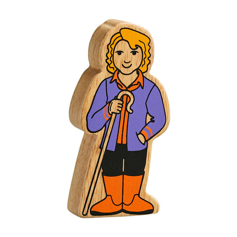 Natural Purple & Orange Farm Woman