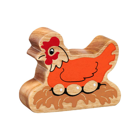 Natural Orange Hen on a Nest