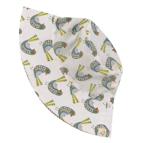 Pigeon Reversible sun hat birds - green