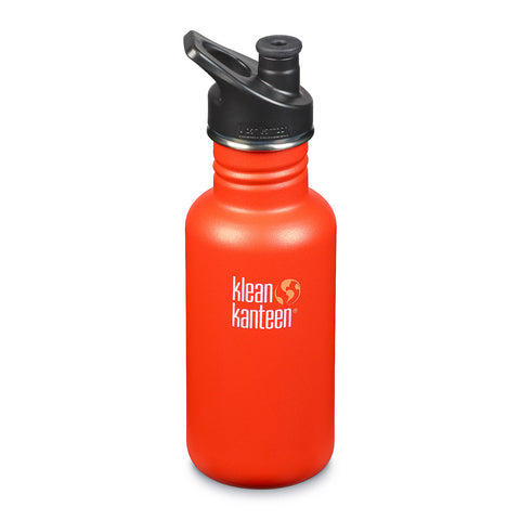 Klean Kanteen Classic Single Wall Bottle with Sports Cap 18oz/532ml
