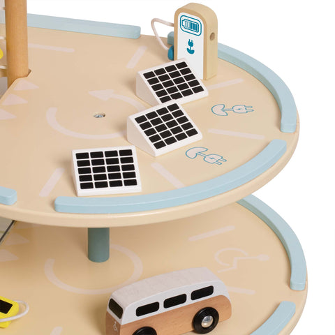 Classic World Green  Garage Wooden FSC Car Playset for Kids