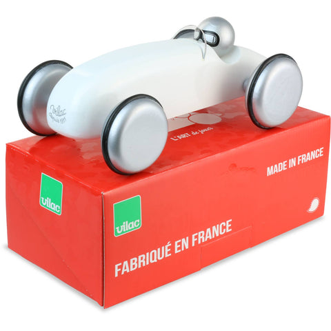 Vilac White Speedster Car – Classic Wooden Toy Vehicle