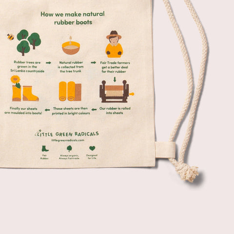 Little Green Radicals Red Ankle Natural Rubber Rain Boots