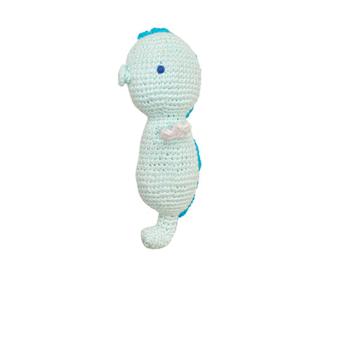 Crochet Baby Toy Seahorse rattle