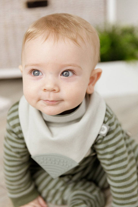 Cheeky Chompers Sage Neckerchew - Teething Dribble Bib  New Neutral range