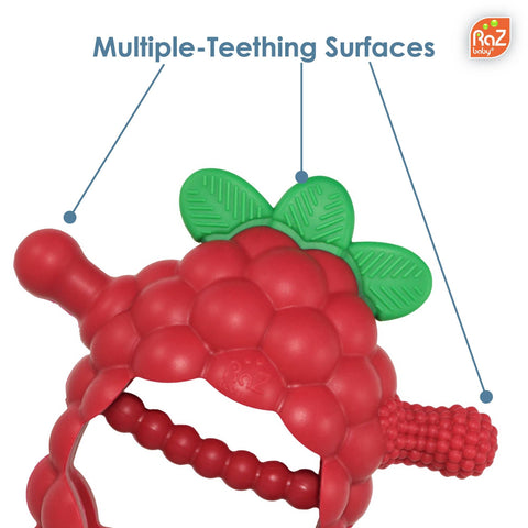 RAZBERRY GRIP TEETHER - RED