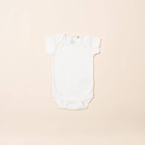 Little Green Radicals Natural Short Sleeve Baby Body - Single
