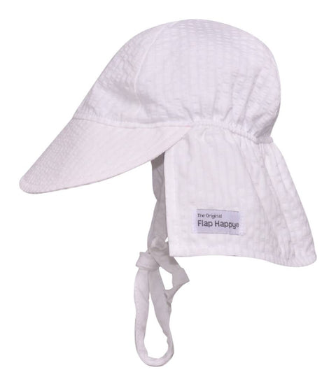 Flap Happy Kids UPF50+ Girls and Boys Original Flap Hat with Ties