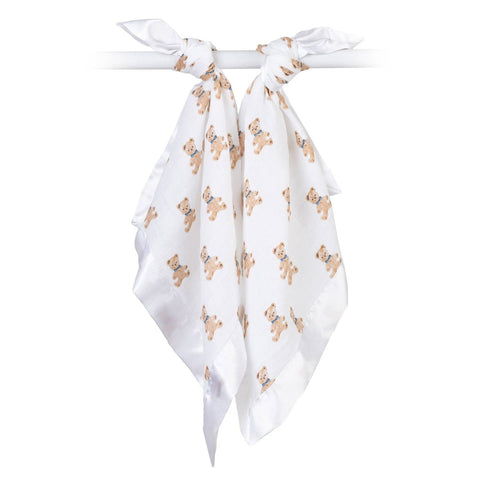 Lulujo - Muslin Security Comforter Blanket - Vintage Bears 2 Pack