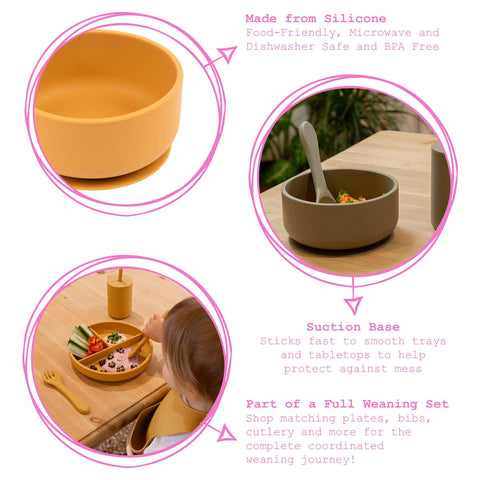 Baby Silicone Suction Bowl with Lid - By Tiny Dining