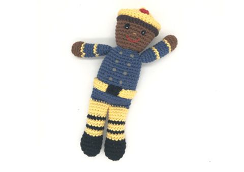 Crochet Baby Toy Firefighter rattle
