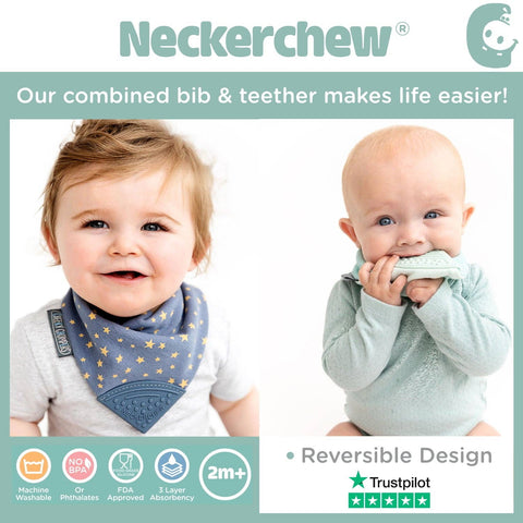 Cheeky Chompers Biscuit Neckerchew - Teething Dribble Bib  New Neutral range