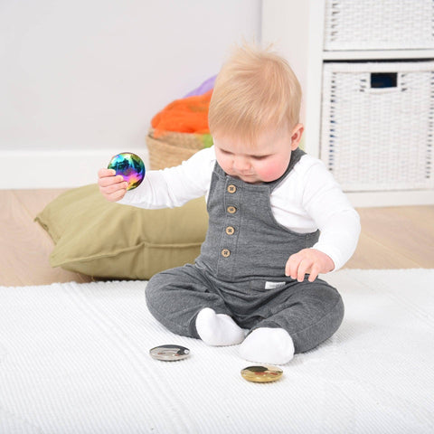 Sensory Reflective Sound Buttons -Baby Toy - Stainless steel sold individually