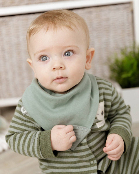 Cheeky Chompers Sage Neckerchew - Teething Dribble Bib  New Neutral range