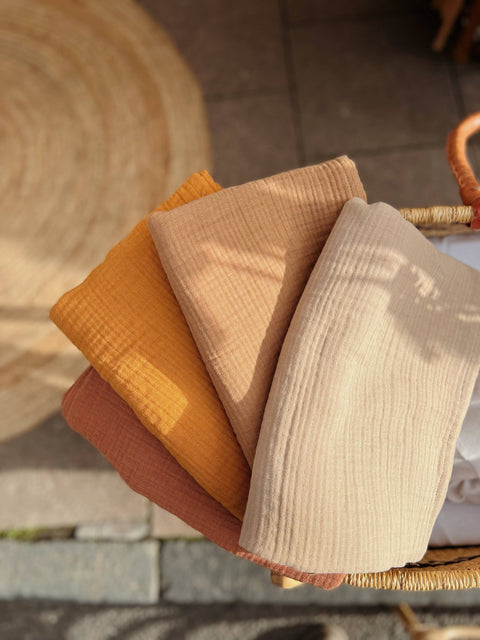 Ada Baby Organic Muslin Blankets Neutral Colours