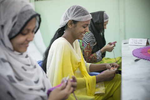 Crochet Baby Doll Ballerina Rattle - pale pink