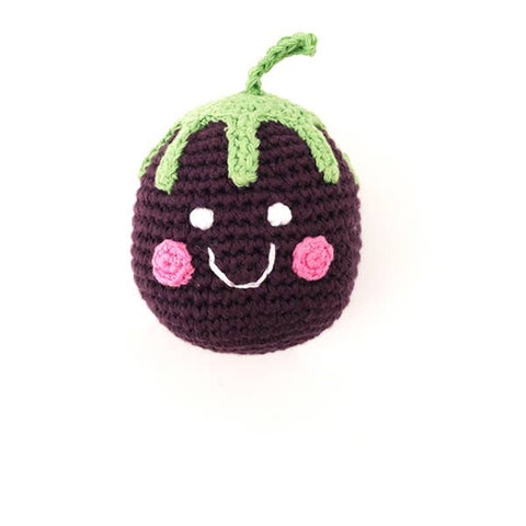 Crochet Baby Toy Friendly blackberry rattle – purple