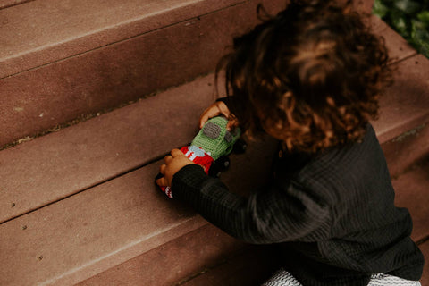 Crochet Baby Toy Police car rattle