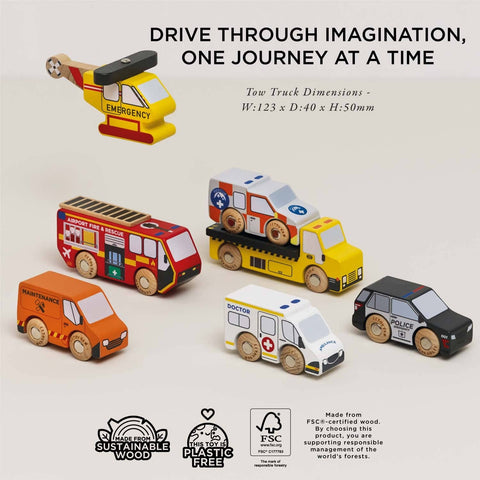 Emergency Helicopter & Rescue Car Gift Set