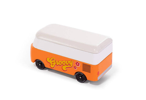 Candyvan - VW T1 Orange - Wooden Diecast Toy Car Candylab