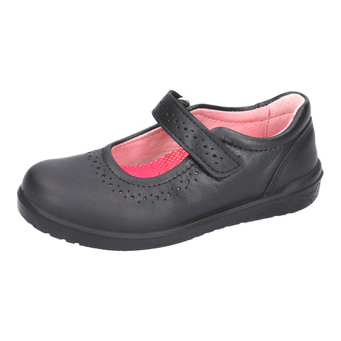 Ricosta LILLIA Black Leather School Shoe