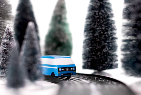 Candyvan - VW T3 Blue - Wooden Diecast Toy Car Candylab