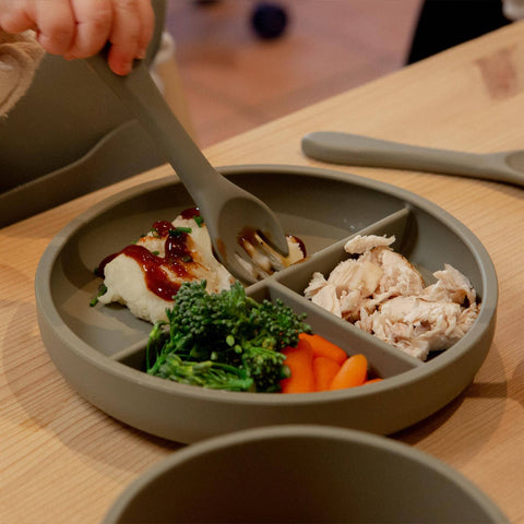 Baby Divided Silicone Suction Plate - By Tiny Dining