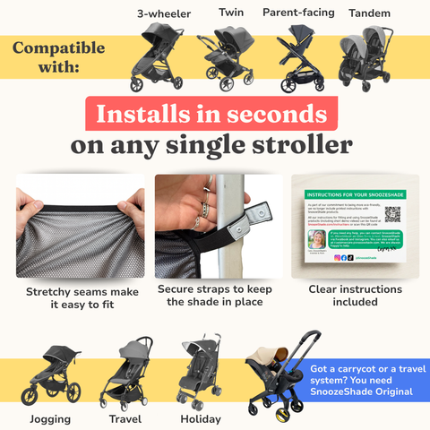 Snoozeshade Plus Deluxe - Stroller And Buggy Sun/Sleep Shade