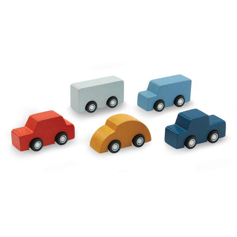 Mini Cars Set Wooden Vehicles PlanToys