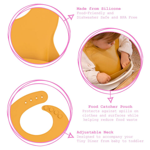 Baby Silicone Weaning Bib - By Tiny Dining