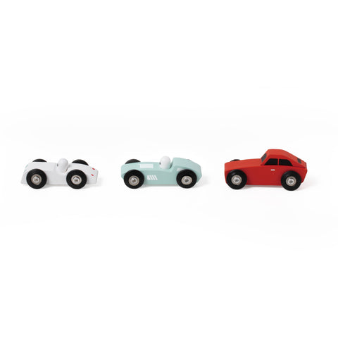 Classic World Sports Car Set Wooden Vehicle Toy Set for Kids