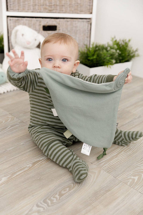 Cheeky Chompers Sage Neutral Comfortchew - Baby Comforter With Teether