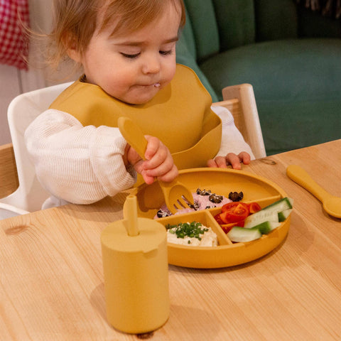 Baby Silicone Weaning Bib - By Tiny Dining