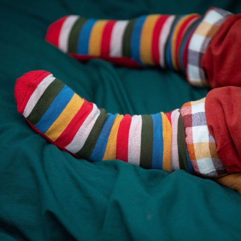 Little Green Radicals Rainbow Terry Boot Socks 2 Pack