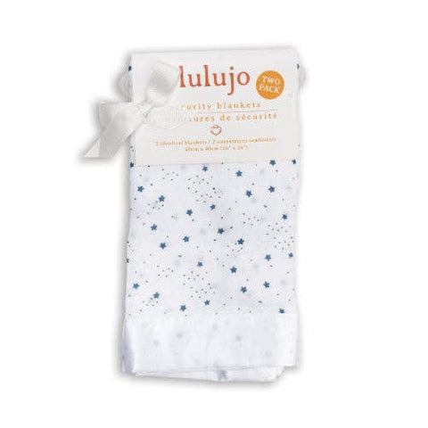 Lulujo - Muslin Security Blanket - Stars 2 Pack