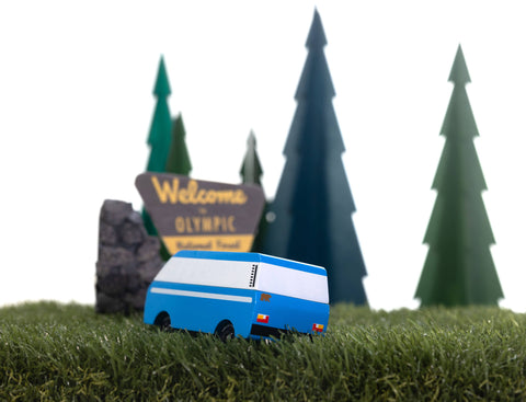 Candyvan - VW T3 Blue - Wooden Diecast Toy Car Candylab