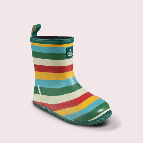 Little Green Radicals Rainbow Classic Natural Rubber Rain Boots