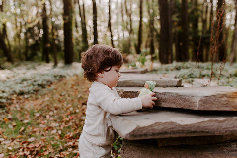 Crochet Baby Toy Pixie rattle fern