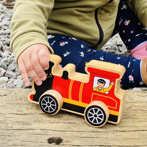 Train Push Along Handmade fair trade wooden kids toy