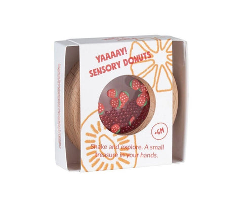 Petit Boum Sensory Play Toy Donut (Strawberries)