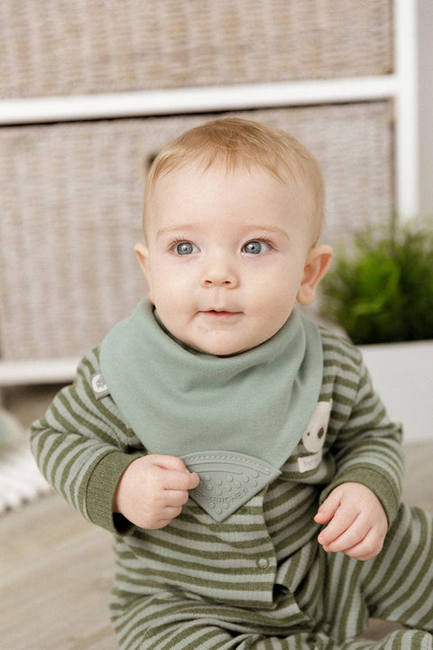 Cheeky Chompers Sage Neckerchew - Teething Dribble Bib  New Neutral range