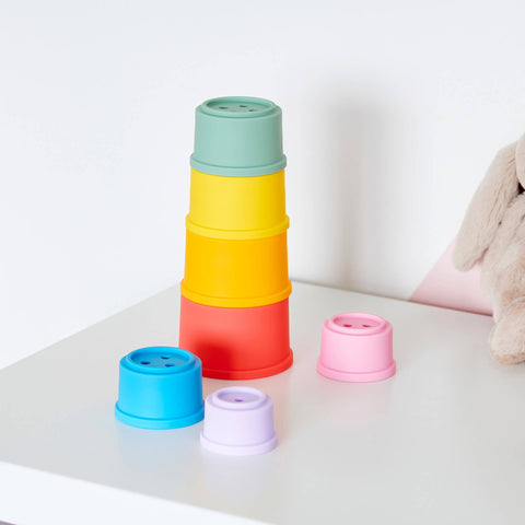 SiliSoft® Round Stacking Cups (Rainbow)